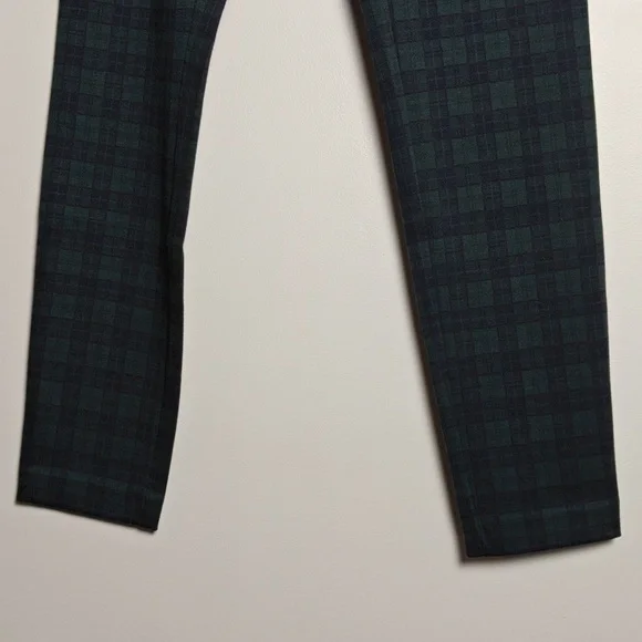 TALBOTS NWT Soho Leggings Green/Blue Tartan Print Size 2 - Picture 2 of 16